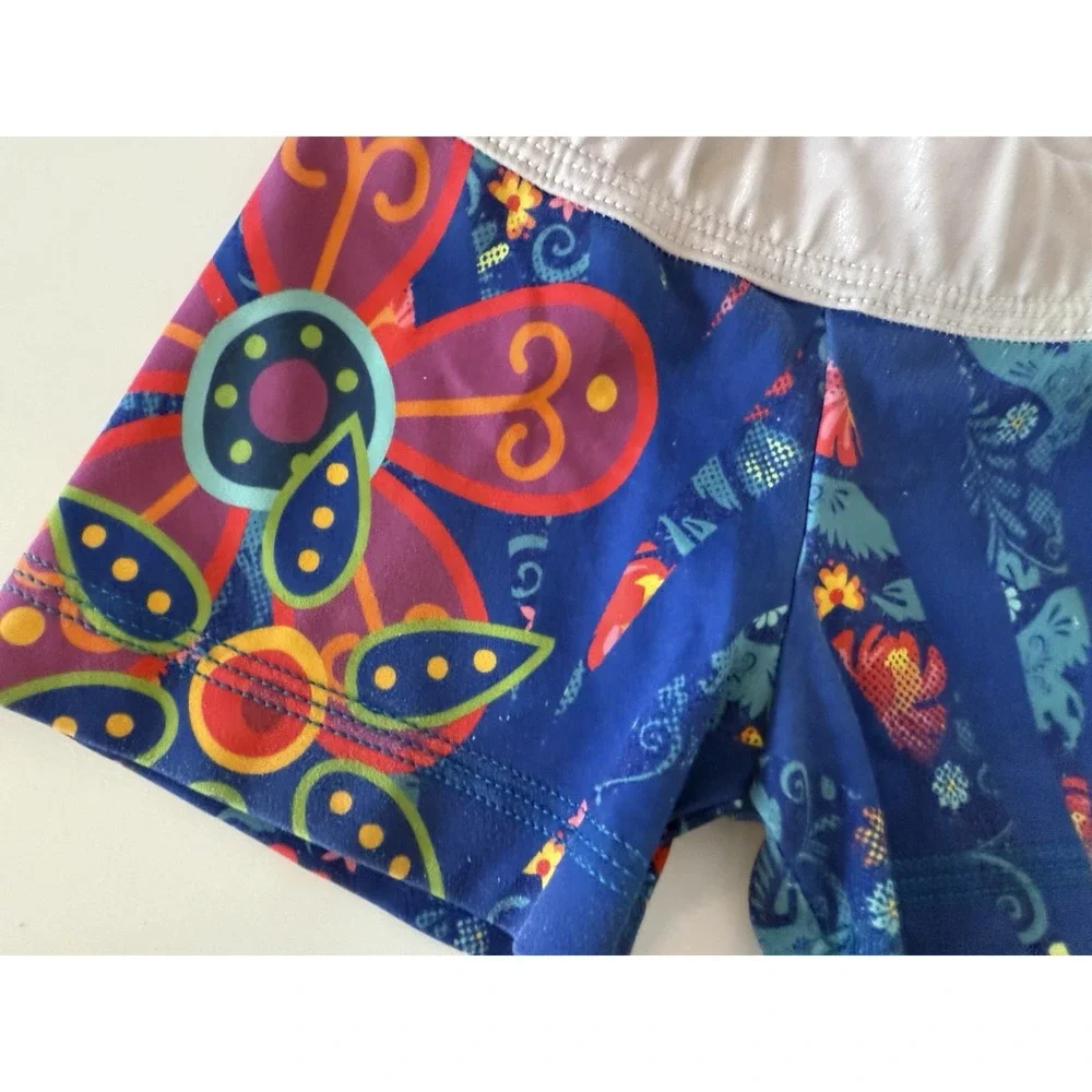 Disney GK CS‎ Compression Shorts Gymnastics Dance Cheer Floral 0136